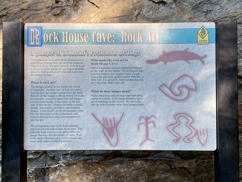 Rock House Cave: Rock Art Marker image. Click for full size.