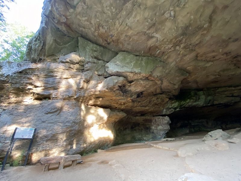 Rock House Cave: Rock Art Marker. Click for full size. Rock House Cave: Rock Art Marker image. Click for full size.