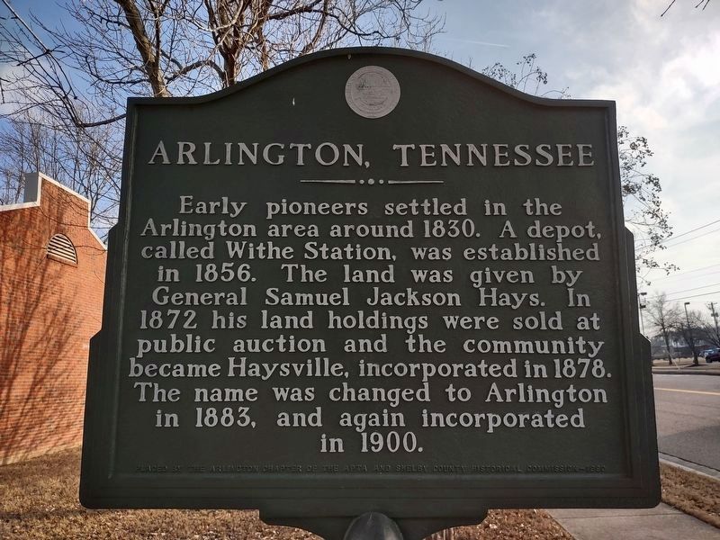 Arlington, Tennessee Marker image. Click for full size.
