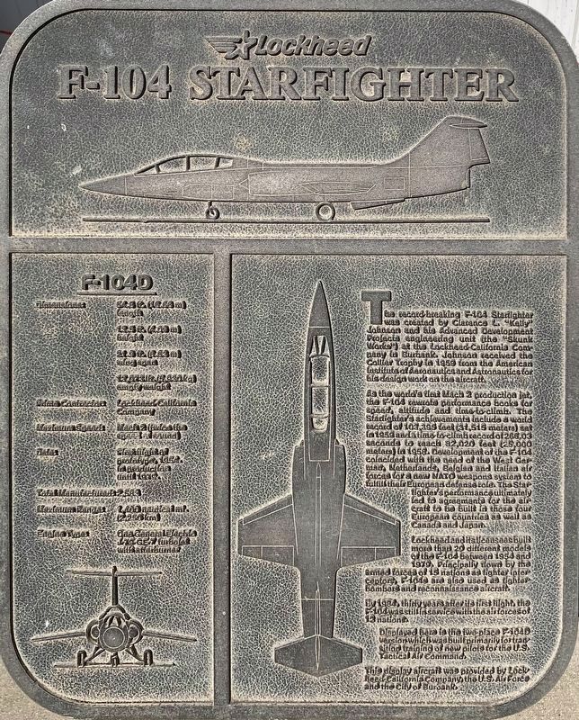 F-104 Starfighter Marker image. Click for full size.
