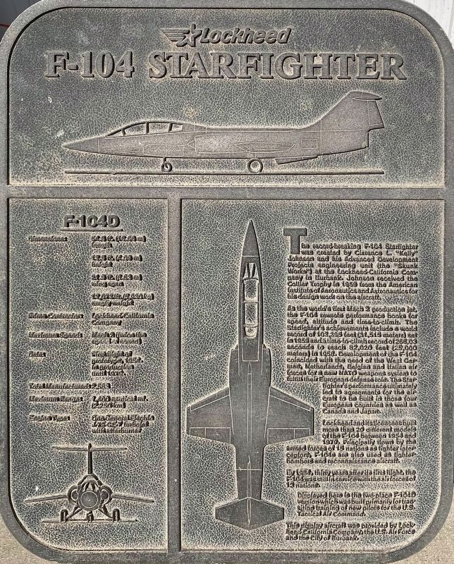 F-104 Starfighter Marker image. Click for full size.