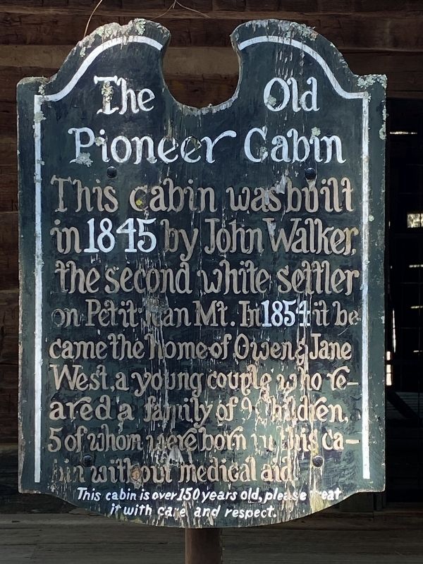 The Old Pioneer Cabin Marker image. Click for full size.