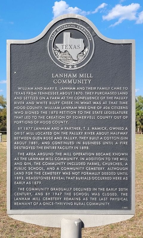 Lanham Mill Community Marker image. Click for full size.