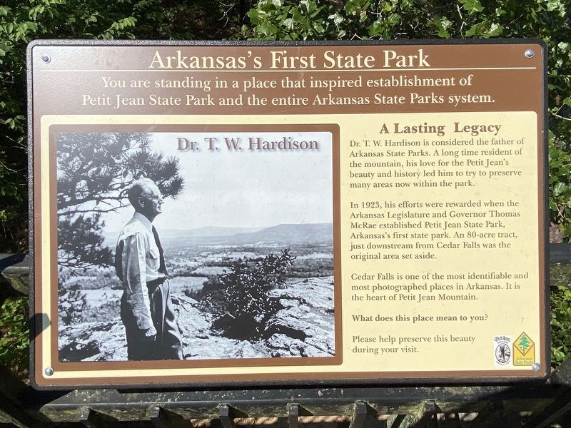 Arkansas's First State Park Marker image. Click for full size.