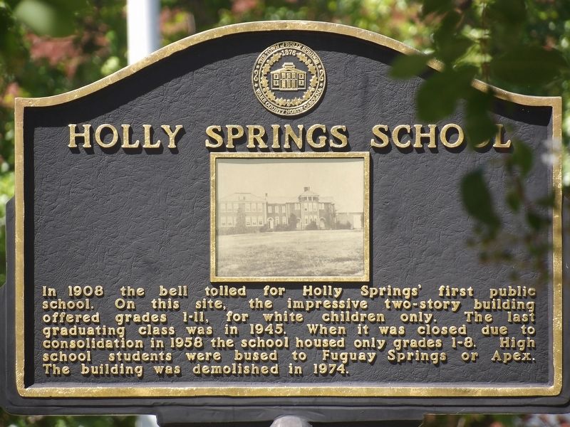 Holly Springs School Marker image. Click for full size.