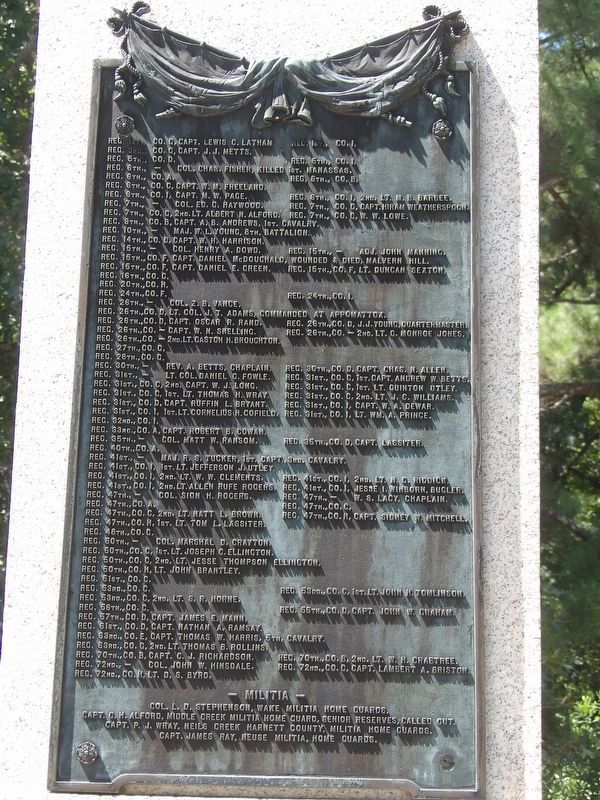 Holly Springs War Memorial (back) image. Click for full size.