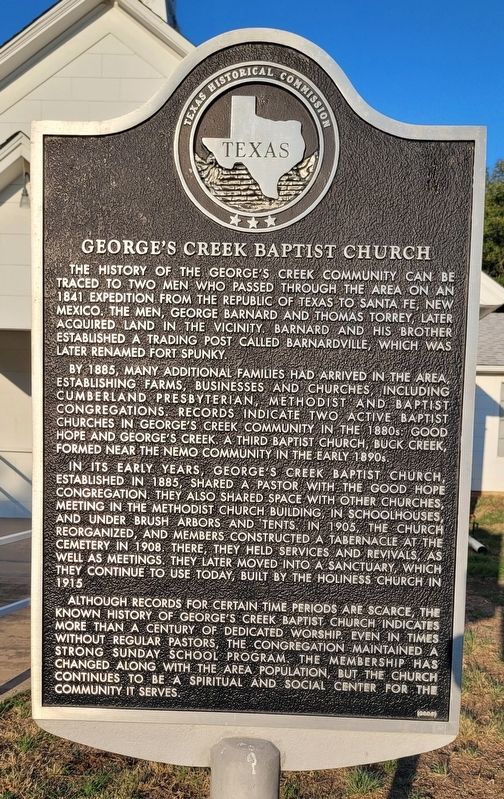 George's Creek Baptist Church Marker image. Click for full size.