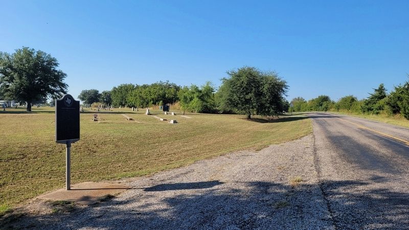 The view of the Lindsey-Randolph Cemetery and Marker from the highway image. Click for full size.