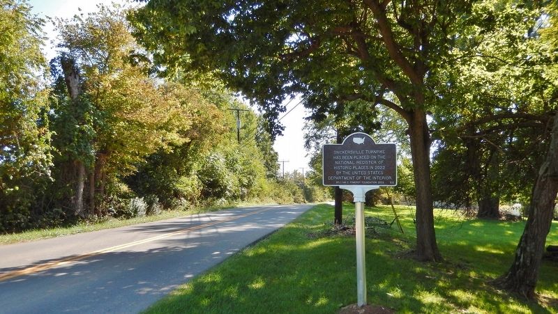 Snickersville Turnpike Marker (<i>north side</i>). Click for full size. Snickersville Turnpike Marker (<i>north side</i>) image. Click for full size.