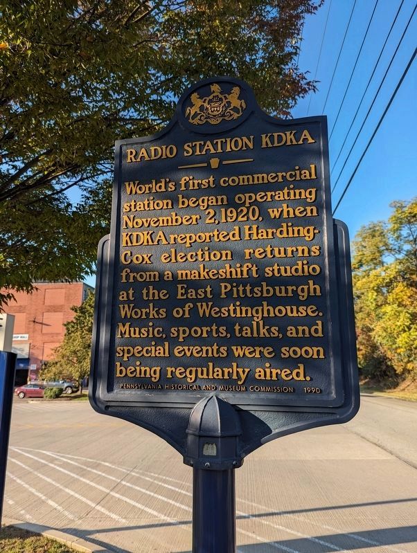 Radio Station KDKA Marker image. Click for full size.