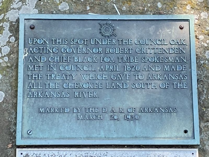 Council Oak Marker. Click for full size. Council Oak Marker image. Click for full size.