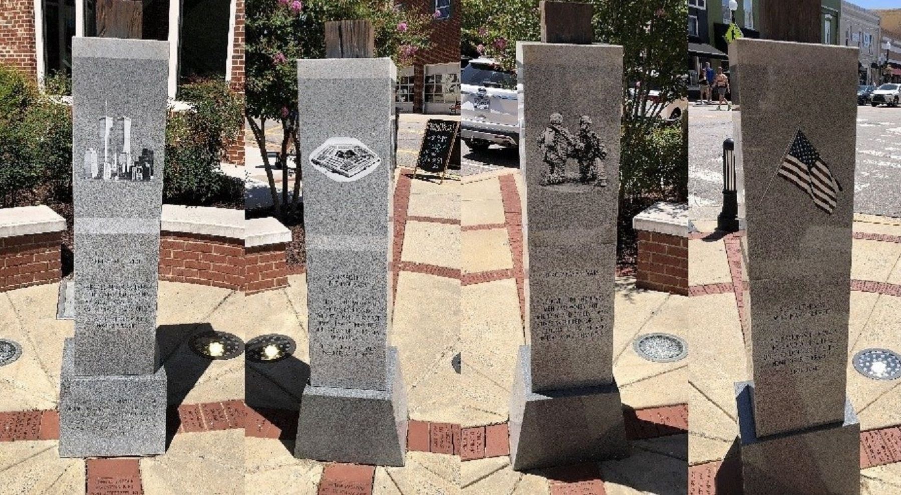 Apex 9/11 Memorial Marker. Click for full size. Apex 9/11 Memorial Marker image. Click for full size.