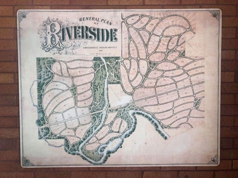 Olmsted and Vaux layout of Riverside, 1869 image. Click for full size.