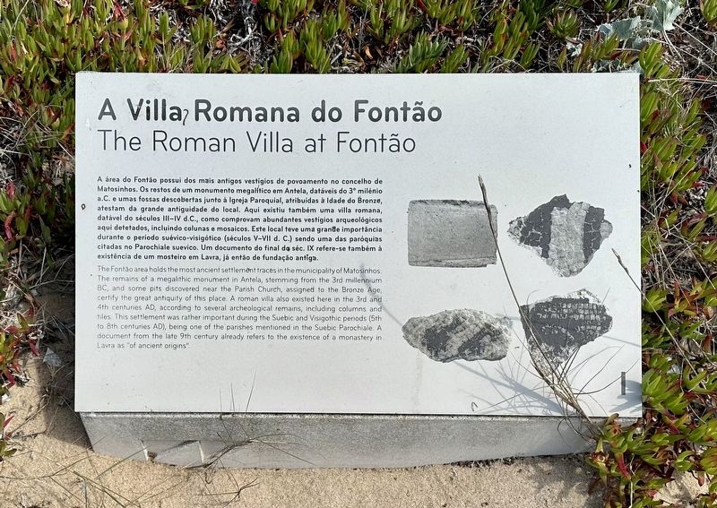 A Villa Romana do Font�o / The Roman Villa at Font�o Marker image. Click for full size.