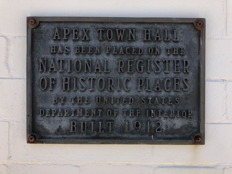 Apex Town Hall Marker image. Click for full size.
