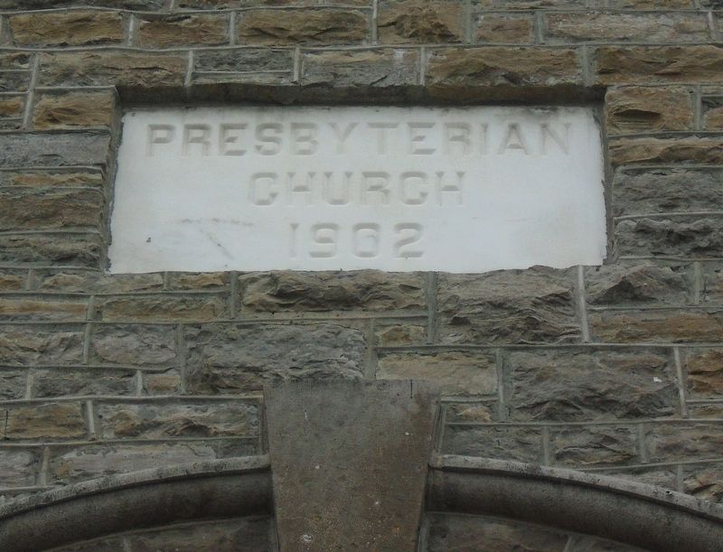 Presbyterian Church Date Stone (1902). Click for full size. Presbyterian Church Date Stone (1902) image. Click for full size.