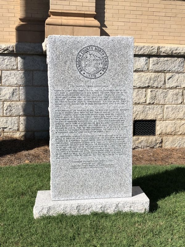 Randolph County Courthouse Marker image. Click for full size.