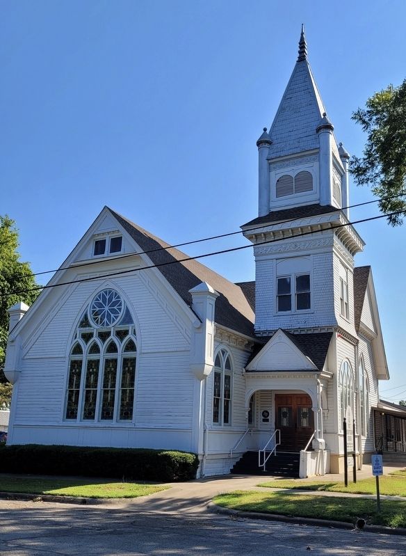The First Presbyterian Church and Marker image. Click for full size.