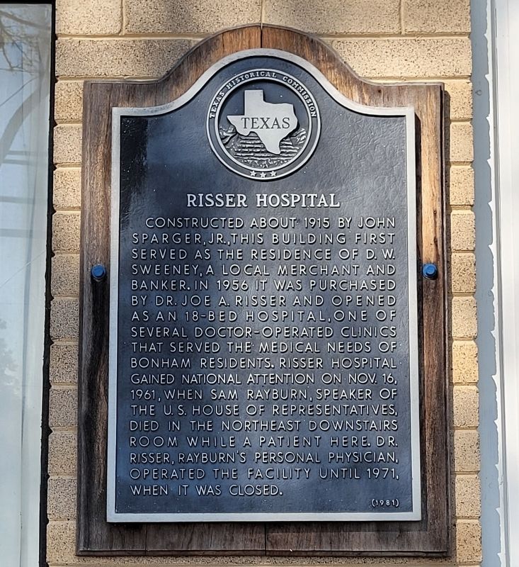 Risser Hospital Marker image. Click for full size.