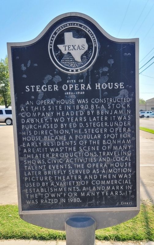 Site of Steger Opera House Marker image. Click for full size.