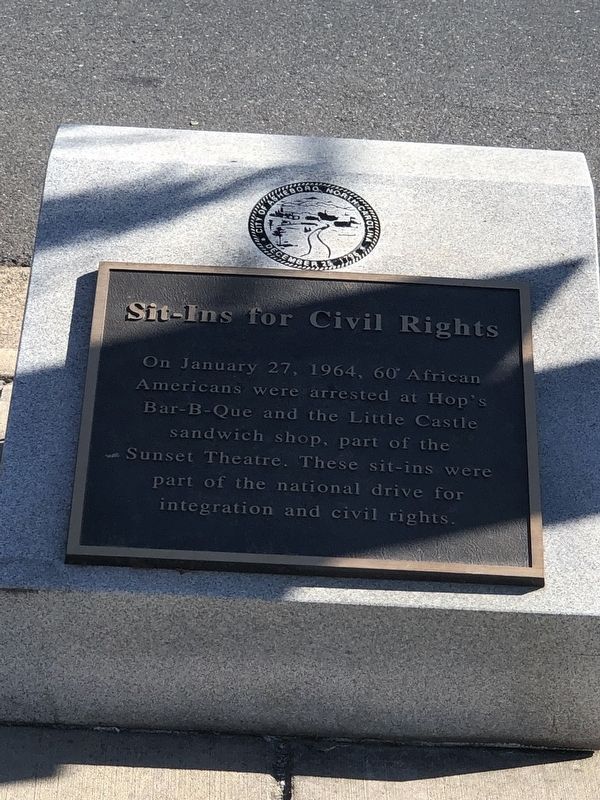 Sit-Ins for Civil Rights Marker image. Click for full size.