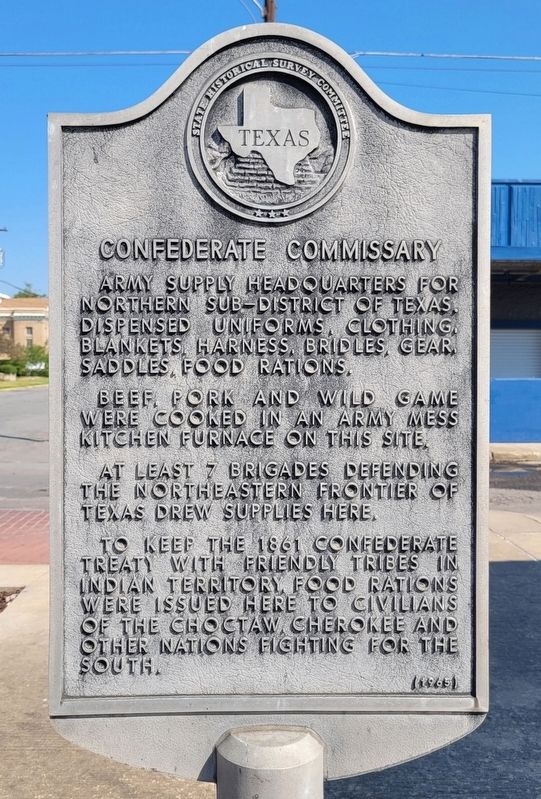 Confederate Commissary Marker image. Click for full size.