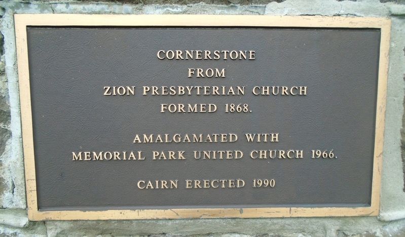 Zion Presbyterian Church Cornerstone Marker image. Click for full size.