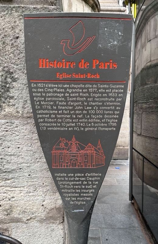 Eglise Saint-Roch / Saint Roch Church Marker image. Click for full size.