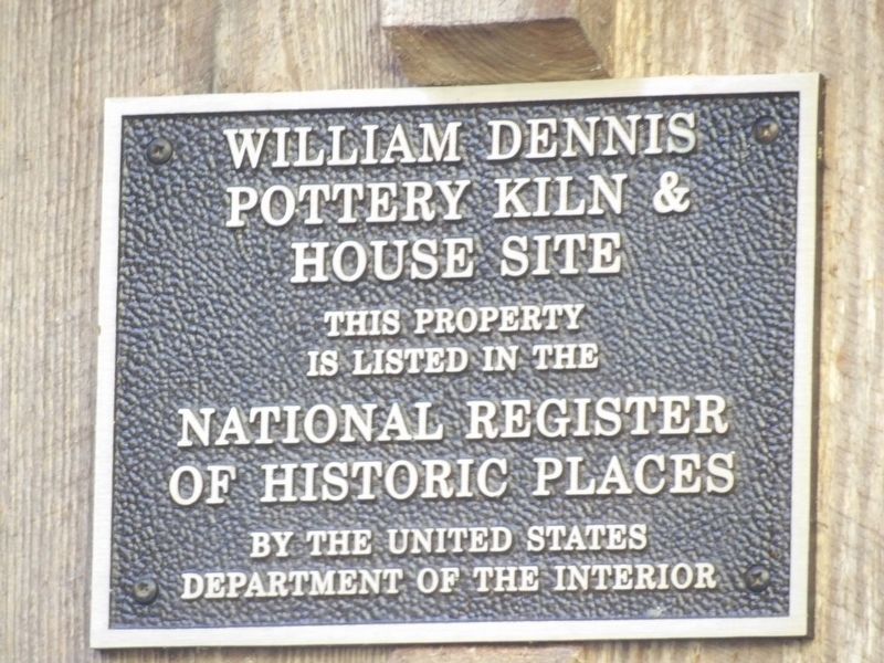 William Dennis Pottery Kiln & House Site Marker image. Click for full size.