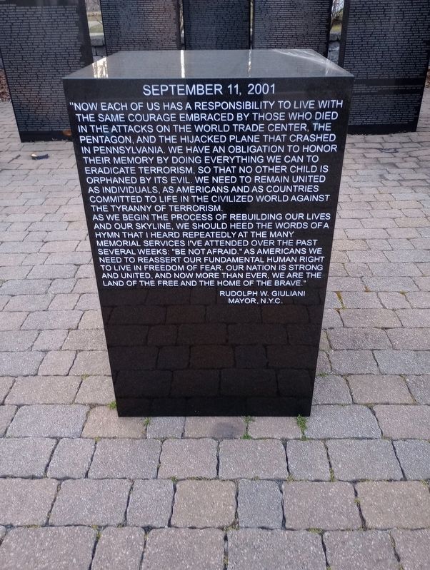 North Plymouth 9-11 Memorial Marker. Click for full size. North Plymouth 9-11 Memorial Marker image. Click for full size.