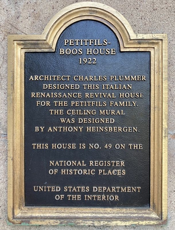 Petitfils-Boos House Marker. Click for full size. Petitfils-Boos House Marker image. Click for full size.