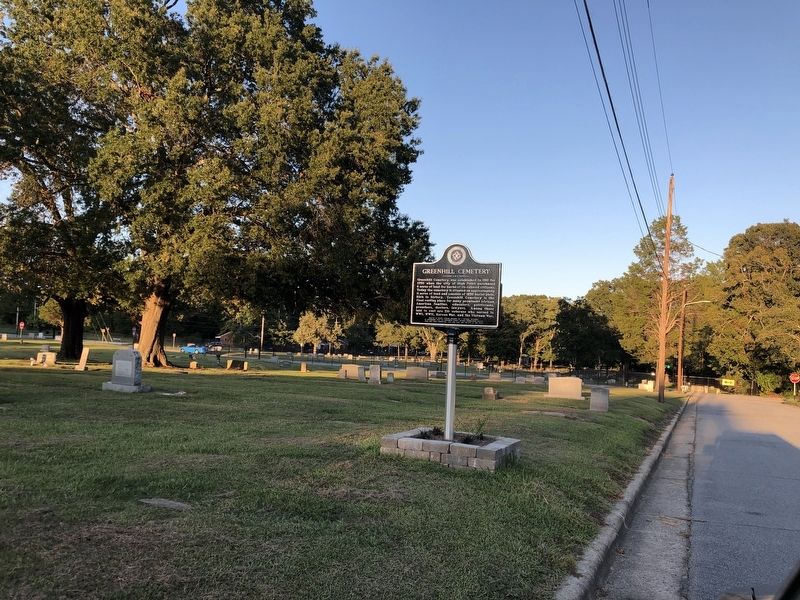 Greenhill Cemetery Marker. Click for full size. Greenhill Cemetery Marker image. Click for full size.
