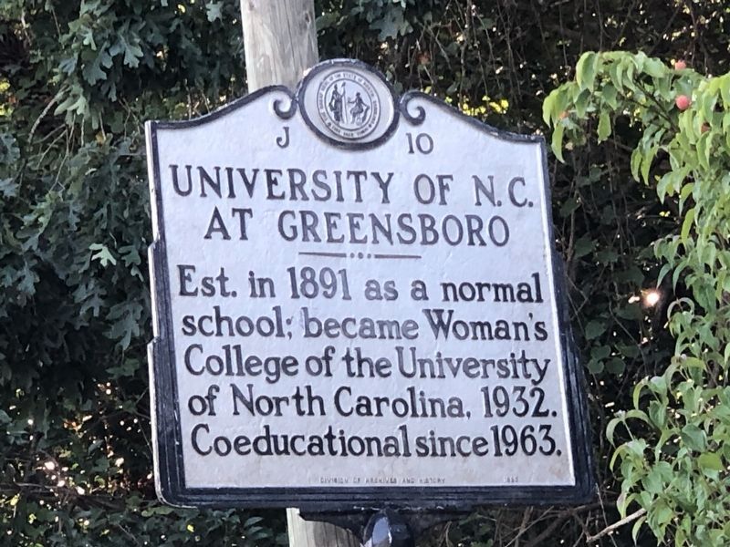 University of N.C. at Greensboro Marker image. Click for full size.