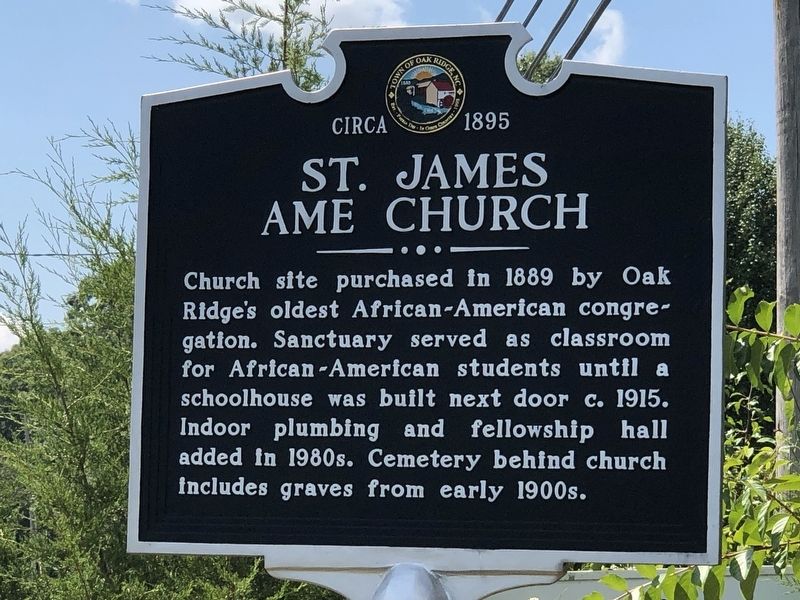 St. James AME Church Marker. Click for full size. St. James AME Church Marker image. Click for full size.