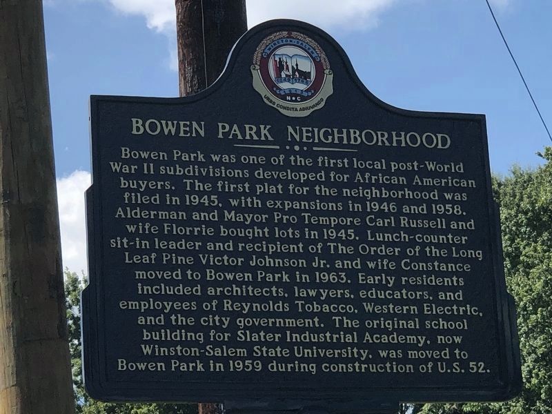 Bowen Park Neighborhood Marker image. Click for more information.