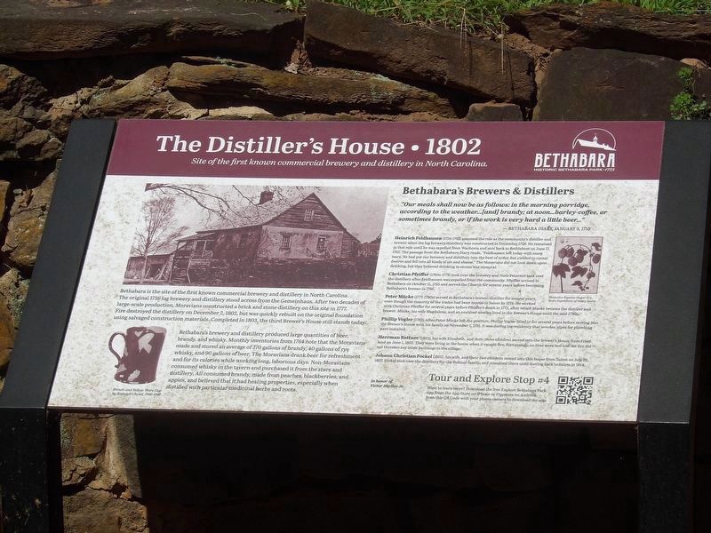 The Distiller's House  1802 Marker image. Click for more information.