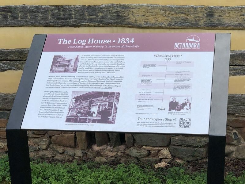 The Log House  1834 Marker image. Click for more information.