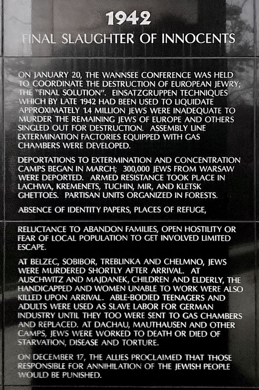 1942 Marker. Click for full size. 1942 Marker image. Click for full size.