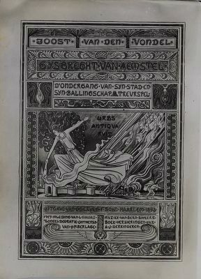 Frontispiece (as mentioned on marker) for Vondel�s <i> Gijsbrecht van Aemstel</i> image. Click for full size.