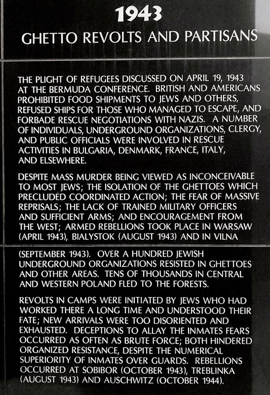 1943 Marker. Click for full size. 1943 Marker image. Click for full size.