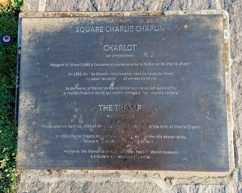 Charlie Chaplin Square Marker. Click for full size. Charlie Chaplin Square Marker image. Click for full size.
