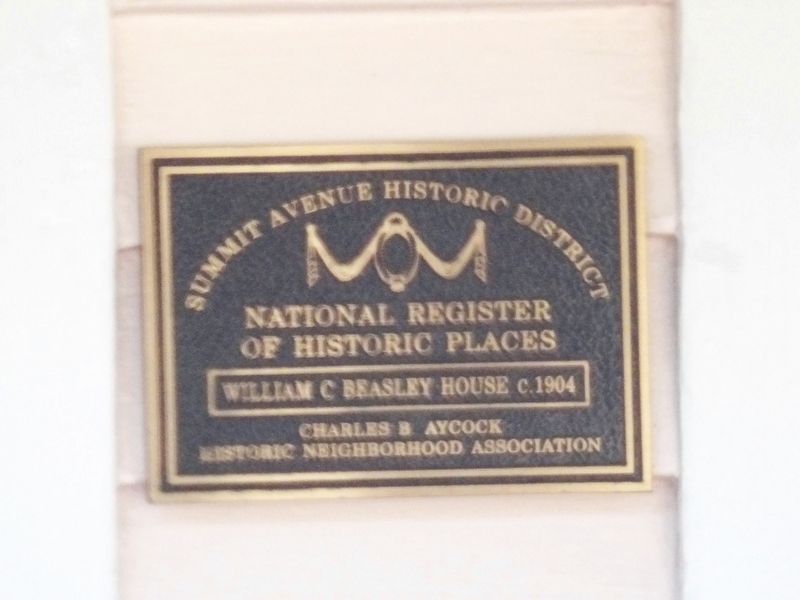 William C. Beasley House Marker. Click for full size. William C. Beasley House Marker image. Click for full size.