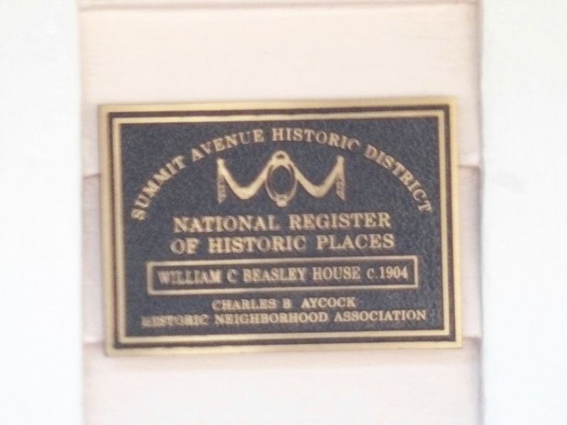 William C. Beasley House Marker image. Click for full size.
