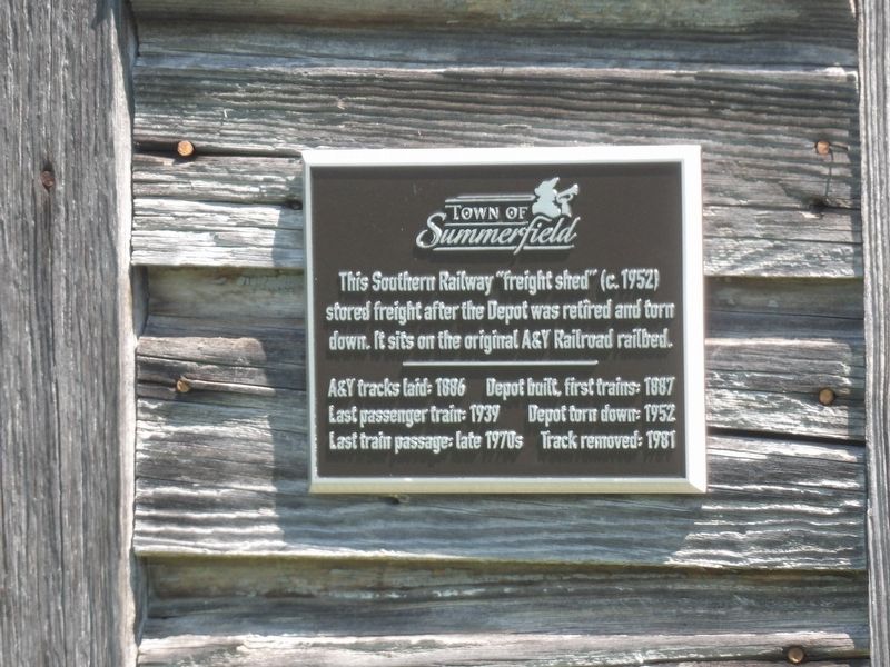 Southern Railway Freight Shed Marker image. Click for full size.
