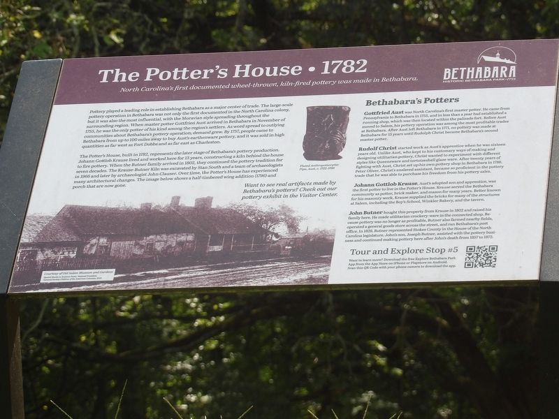 The Potter's House  1782 Marker image. Click for full size.