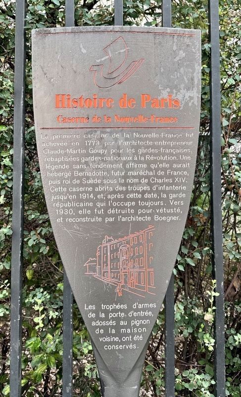 Caserne de la Nouvelle-France / Nouvelle France Barracks Marker. Click for full size. Caserne de la Nouvelle-France / Nouvelle France Barracks Marker image. Click for full size.