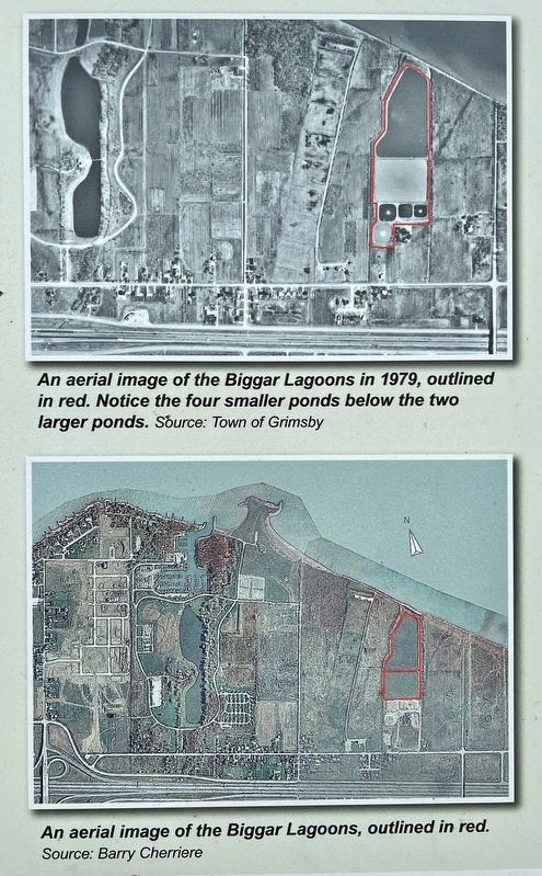 History of the Biggar Lagoons marker detail (right side) image. Click for full size.