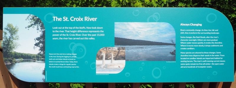 The St. Croix River Marker. Click for full size. The St. Croix River Marker image. Click for full size.