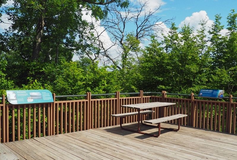 The St. Croix River Marker (left) at the Wild River State Park visitor center. Click for full size. The St. Croix River Marker (left) at the Wild River State Park visitor center image. Click for full size.
