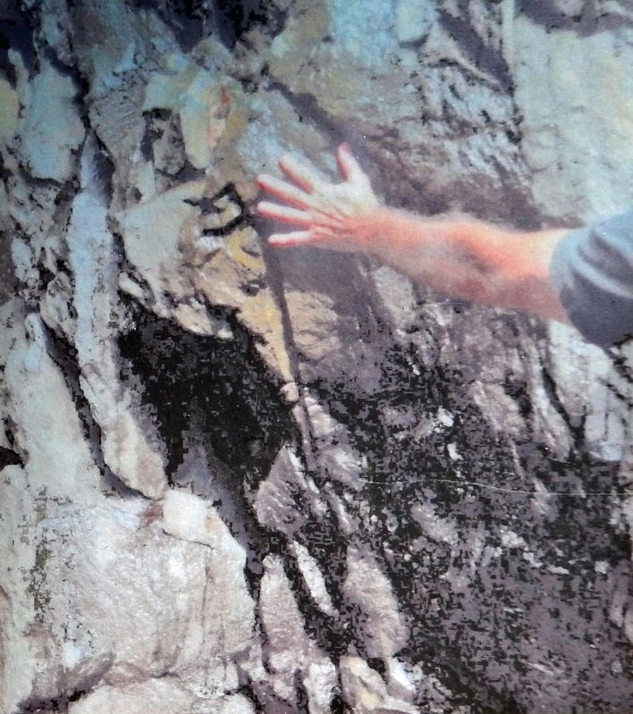 Marker detail: Vertical, hand-drilled hole. Click for full size. Marker detail: Vertical, hand-drilled hole image. Click for full size.